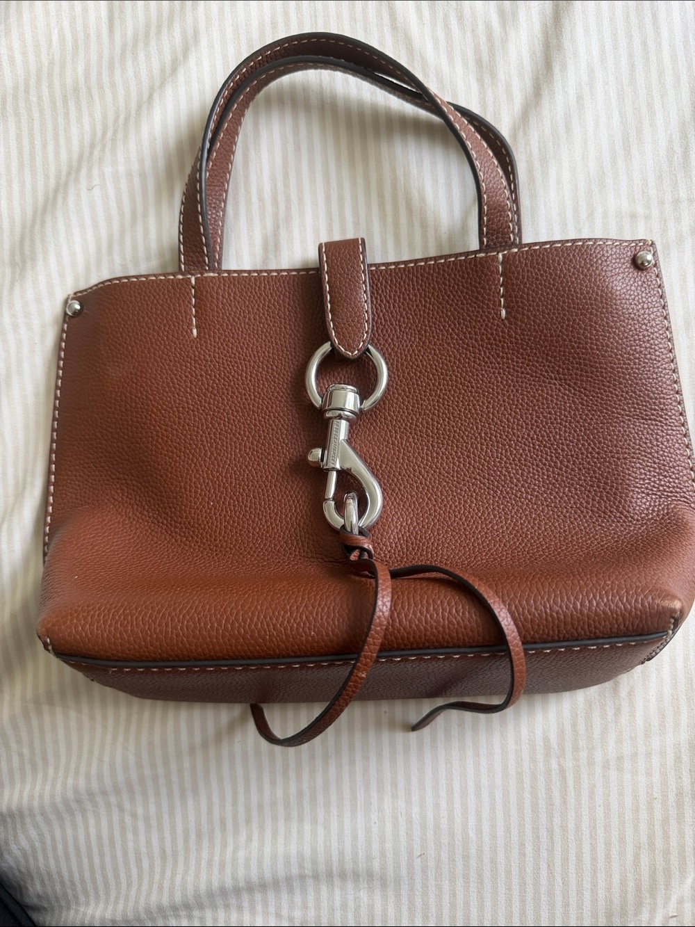 Rebecca Minkoff Megan Mini Top-Handle Satchel with Silver Hardware